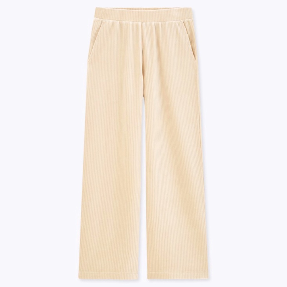 NWT Uniqlo corduroy wide straight pants, 34" waist